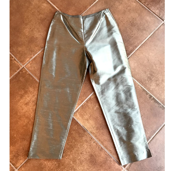 Isda & Co Silk Trousers Formal Occasion or Office size 12 has flaw - Picture 7 of 7